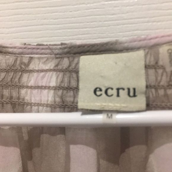 Ecru 100% silk tassel top SZ medium - Picture 2 of 7